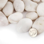 11LB River Pebbles Polished Gravel for Plants Natural White Plant Stones River Rocks 3/4-1 5/8 Inch River Stones for Landscaping Small Pebbles for Crafts