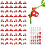 60PCS Plant Training Clips, 90 Degrees Bud Trainer Clips Low Stress Training Clips Bud Bender for Plant Gardening (Red)