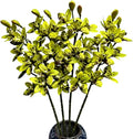 4pcs Artificial Cymbidium Orchid Flower Plant 3D Print Vanda 10 Heads Latex Phalaenopsis Flower (Black Green)