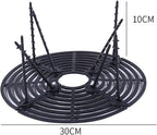 Plant Pot Grids 6PCS Plant Pot Soil Guard with Nails Grid Flower Cover Baby Safety Mouse Garden Home Protector(Black M Round)