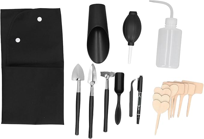 TOPINCN 18pcs Plant Tools Set Stainless Steel Gardening Tools with Lightweight Handle for Planting Transplanting Watering s Indoor Plants
