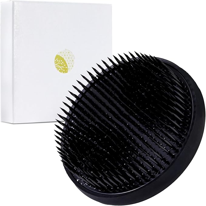 Wazakura Japanese Ikebana Kenzan Flower Holder 89mm (3.5"), Made in Japan, Round Large - Black