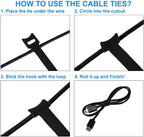 California JOS 60 PCS 6 Inches Colorful Reusable Cable Ties, Wire Ties, Cord Organizer, Cable Organizer, Adjustable Cable Management