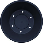Bloem Terra 10" Diameter Round Navy Resin Planter Pot with Drainage Holes for Indoor and Outdoor Gardening
