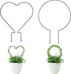 Trellis for Potted Plants, Small House Plant Support, Indoor Plant Trellis for Climbing Plants (Circle and Heart Shape)