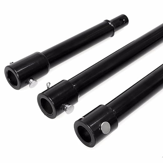 XtremepowerUS 3 Pieces Auger Extension Drill Bits (8", 12", 20" Length) Extension Earth Ice Auger Extension Set Post Hole Digger Replacement Compatible to 3/4" Shaft Post Hole Digger Replacement