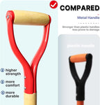 VNIMTI Spade Shovel,Transplanting Spade，Drain Spade,Spade Shovels for Digging,Sharp Shooter Shovel or Spade,45Inch,Steel D-Grip,Wooden Handle