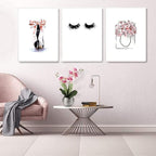 Briful Fake Orchid Fake Flowers 13'' Pink Orchids Artificial Flowers with Silver Ceramic Vase Faux Orchid for Home Office Decor Indoor