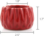 Live Lucky Bamboo 2 Stalk Arrangement in Round Red Ceramic Planter - 4 and 6 Inches Lucky Bamboo Indoor Potted House Plant for Home and Office Decor