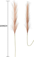 LSKYTOP Beige Pampas Grass Decor,23Inch 16pcs Faux Pampas Grass Bouquets Artificial Pampas Fake Pampas Flower for Home Living Room Bedroom Vase Decor