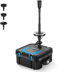 VIVOHOME 900GPH RGB Pond Filter Fountain with 6W LED Lights, 80W Submersible Water Pump with Multi-Stage Filtration for Koi Ponds, Waterfalls, Outdoor Water Features