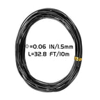 Bonsai Wire 2 Roll Black 1.5mm Aluminum Bonsai Training Wire for Fine Trunk (65 Feet Total)