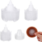 40 Pieces Upgraded Cone Flower Pot Hole Mesh Pad DIY Planter Bottom Grid Mat Mesh Hole Screens for Keeping Soil from Flowing- Breathable Gasket-Drainage Netting for Bonsai,4 Sizes