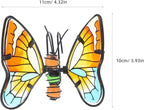 BESPORTBLE 3Pcs Butterfly Decorations for Plant Pots: Metal Stained Glass Garden Decor – Spring Outdoor Decor for Potted Plants, Aesthetic Yard & Patio Decorations Outdoor, Gift for Women