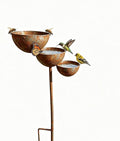 Metal Rainwater Collector Garden Stake, 3 Tier Cascading Bird Bath | 2026 New Outdoor Garden Decorative Flower Bed Rainwater Collector and Bee Watering Station 25inches 1pcs