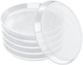 FUIJOL 6 Pack Clear Plant Saucer, Durable Plant Drip Trays Saucers for Pots, No Holes Water Catcher Trays for Indoor Outdoor Planter, Sturdy Base Plate (10", Clear)