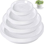 Augshy 18-Piece Flowerpot Tray, Clear Plant Pot Saucers, Reliable Plant Trays for Pots,4/6 Inches Transparent Plant Pot Trays, Water-Repellent Plant Saucers for Gardens, Balconies and Indoors