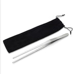 Mandala Crafts 15 Inches Silver Stainless Steel Straight Aquarium Tweezers for Aquatic Plants – Long Aquascape Forceps for Fish Tanks, Hospital Tanks, Goldfish Bowls, and Terrariums
