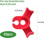 XINHUIDALSQ 60 PCS Low-Pressure Plant Training Clip, 90 Degrees Plant Stem Trainer, Plant Training Clips Plant Bud Bender, Gentle Plant Clips(Red)