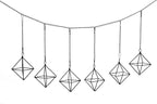 Small Air Plants Holders Black Hanging Airplants Hangers Iron Wire Airferns Display Frame Geometric Tillandsia Air Planter with Chains for Wall Mounted Himmeli Decor 6pcs(No Plants)