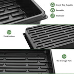 RooTrimmer 10 Pack Seed Starter Trays - Heavy Duty Plastic Flats, Fits 54 Cell Plug Tray, Seedling Tray for Carrying and Holding Plant Nursery Pot,Seed Germination & Plant Propagation (TD377)