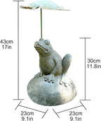 Pond Fountain Spitter with Pump, Outdoor Resin Artificial Stone Water Feature for Koi Pond, Garden, Patio, Tabletop Water Décor(23x23x43cm)