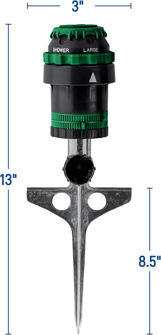 2-Pack Orbit 58573N H2O-Six Gear-Drive Sprinkler on Metal T-Spike