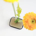 Wazakura Japanese Ikebana Kenzan Flower Holder Rectangular Square, Made in Japan Floral Arranging Pin Frog Tool - 2.6" (68mm)