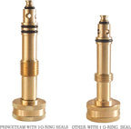 Hourleey Adjustable Twist Hose Nozzle, 4" Heavy-Duty Brass Hose Nozzle with 10 Garden Hose Rubber Washers, 2 Pack