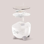Catit PIXI Drinking Fountain – Cat Water Fountain with Triple Filter and Ergonomic Drinking Options, Stainless Steel