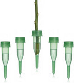 Royal Imports Floral Water Tubes with Caps – 3" Green Plastic Flower Vials for Single Stem Roses, Buds, Bouquets – Pointed Style, 1/2" Opening – 100 Pack