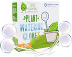 Little Green Leaf Automatic Plant Watering Globes Self Watering Planter Inserts (Set of 4) | Hands Free Clear Glass Bulbs | Planter Spikes to Support Indoor & Outdoor Plant Health (200ml)