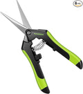 VIVOSUN Gardening Hand Pruner Pruning Shear with Straight Stainless Steel Blades (Black, Straight Blade, 6 Pack)