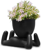 Zerzsy Human-Shaped Artificial Succulent Plant, Office Decor for Women and Men, Aesthetic Desk Plant Decor for Office and Home, Potted Small Fake Plants for Indoor Decoration - Set of 1