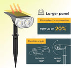 Linkind Solar Lights Outdoor StarRayS, Bright Solar Spot Lights Outdoor, IP65 Waterproof Spotlights for Garden Yard Landscape Walkway Patio Tree (Daylight, 6 Pack)