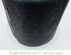 HORTIPOTS Fabric Pots 2 Gallon Non So Floppy Air Pruning Non Woven Black Gray Grow Bags (Pack of 6)