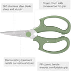 Housolution Flower Scissors, Strong Floral Shears, Premium Steel Pointed Garden Pruning Shears Floral Fruits Leaf Scissors Hand Pruner Snip Trimming Tool for Gardening Flower Arrangement,Avocado Green