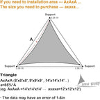 LOVE STORY Custom Size 13'x13'x13' Brown Sun Shade Sail Triangle Sunhsade Fabric Awning Canopy for Patio Backyard Carport Pergola (Customized)