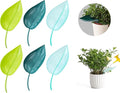 Incauca 6 PCS Plant Watering Leaf, 3 Color Leaflow Plant Pot Watering Funnel Devices, Creative House Flower Water Funnel, Drip Irrigation System for Indoor and Outdoor Potted Houseplants