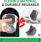 RooTrimmer 100 Pack 4 Inch Clear Plant pots with Drainage Holes, Transparent Nursery Seeding Pots, Flexile Seeds Starter Pots, Seeds Germination (4Inch,100P,Clear)