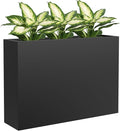 Metal Tall Planter 38" L x 10" W x 26" H, Long Rectangular Planter Box with Drainage Holes & Removable Shelf – Heavy Duty Steel Planter for Tall Plants, Flowers or Shrubs
