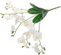 Artificial Phalaenopsis Orchid Branches Faux Butterfly Orchid Stems White Real Touch Artificial Flower Arrangement for Home Living Room Office Decoration
