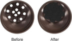 PATIKIL 2 Inch Plant Pot Hole Pad, 30 Pack Non-Woven Fabric Flower Shape Bonsai Bottom Soil Mat, Black