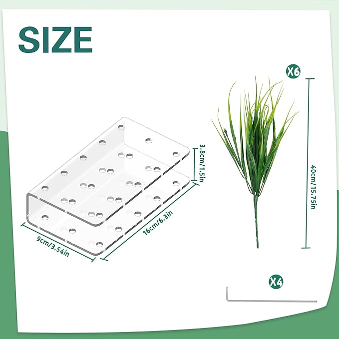 6 PCS Fake Grass Plants Pee Post for Dogs to Pee on, Reusable Washable Artificial Grass for Guiding Male Dogs to Urine and Preventing Urine from Splashing Everywhere