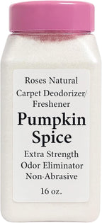 Carpet Deodorizer Powder – Pumpkin Spice Scent, Long-Lasting Odor Eliminator, Plant-Based & Pet Safe, Easy to Vacuum, Fall Home Freshener, 16 oz