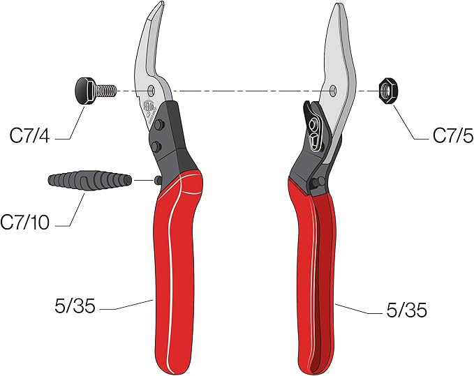FELCO FCP Swiss Made All-Purpose – 8" Heavy-Duty Wire Cutters for Multi-Material Cutting | Tin Snip | Compact Hand Tool with Hardened Steel Blades, Non-Slip Grip, One-Hand Operation, Replaceable Parts