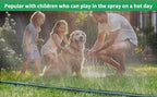 25FT Flat Sprinkler Hose for Lawn Watering Garden Soaker Hose with Holes, Heavy Duty Lightweight No-Kink Water Hose with Stakes, Irrigation Hose, Great Fun for Kids and Dog
