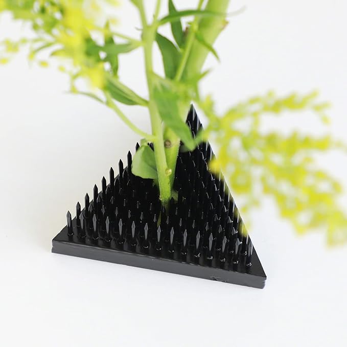 Wazakura Japanese Black Triangle Ikebana Kenzan Flower Holder 2 in (53 mm), Made in Japan Floral Arranging Pin Frog Tool - Black Triangle Kenzan 2" (53mm)