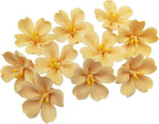 10 PCS 3D Flower Ceramic Tiles,1.6" Handmade Procelain Ceramic Flowers for Artwork,Fish Tank,Vases,Living Room, Dining Table,Office, Home Floral Decor (Single-Flowered Orange)