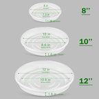 SupKing 9 Pack Plant Saucers (8inch /10inch /12inch) Heavy Sturdy Plant Trays for Indoor Clear Plastic Flower Pot Saucers Thicker Plant Water Drip Trays for pots -Clear